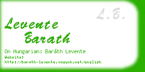 levente barath business card