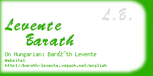 levente barath business card